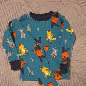 Carter's Blue Animal Print Pajama Set